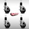 Service Caster 4'' SS Phenolic Swivel 1-3/4'' Expanding Stem Caster Set with Brake, 4PK SCC-SSEX20S414-PHS-TLB-134-4 - alternate 2